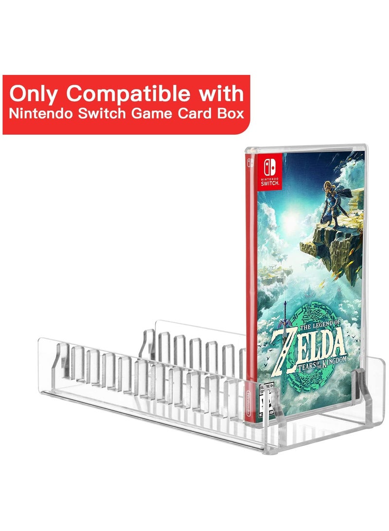TPGP Acrylic Game Storage Organizer Stand Compatible with Nintendo Switch Game Card Case, Upgraded Switch Game Display Holder Fits up to 12 Games Box - Clear  - Image 5