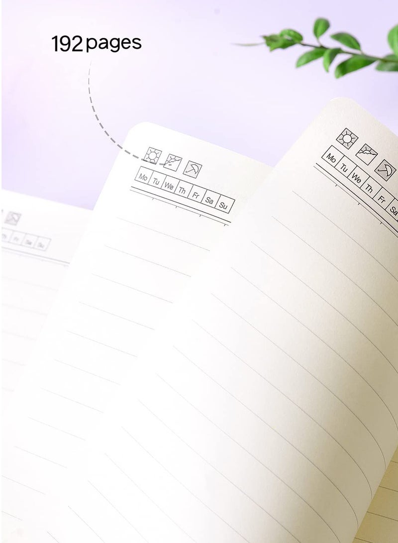 Generic Lined Journal Notebook for Women Men, 192 Pages A5 Hardcover Faux Leather Journals for Writing, Travel, Business, Work & School, College Ruled Notebooks for Note Taking, Diary Notepad (dark blue)  - Image 3