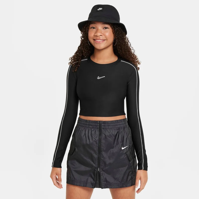 Nike Kids' Sportswear Long-Sleeve Cropped Top