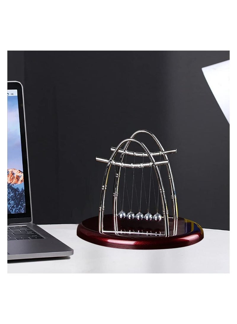 Y&D Newton's Balance Ball, Educational Science Balls Cradle Pendulum Stress Relief Toy Ornament for Home Office Desktop Decor Birthday Gift - Image 4