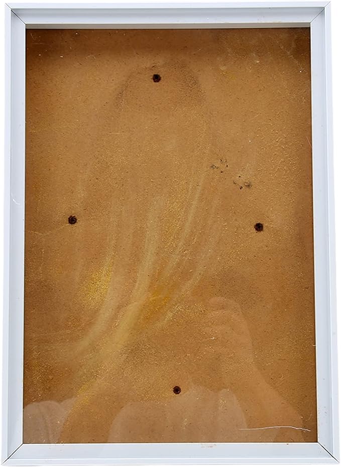 White Floating Photo Frame Pressed Flower Display Stand with Bracket for Tabletop - Image 1