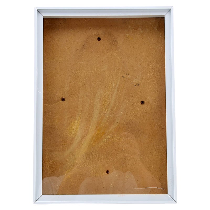 White Floating Photo Frame Pressed Flower Display Stand with Bracket for Tabletop - Image 2