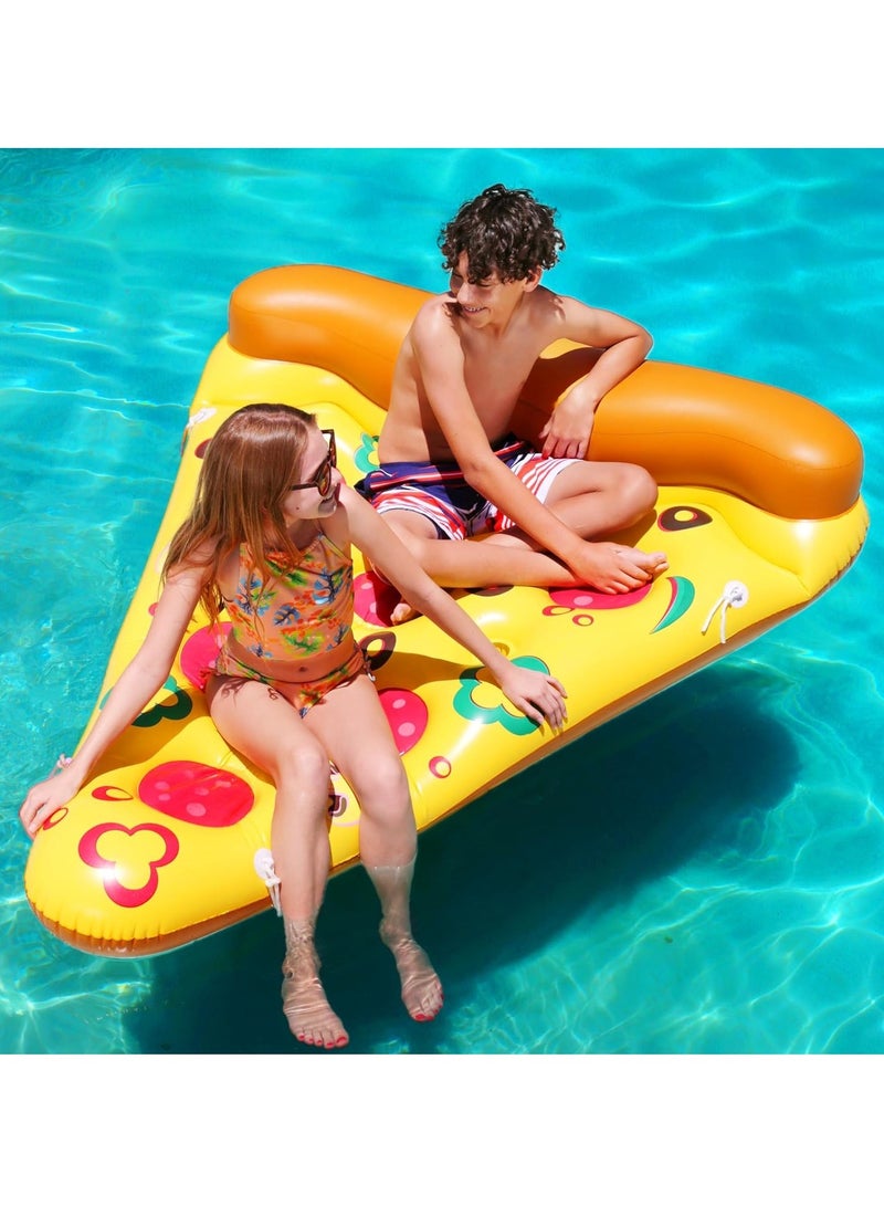 KASTWAVE 1 Pack Giant Inflatable Pizza Slice Pool Float - Extra Large Swim Party Toy with Cup Holders | Fun Summer Pool Raft - Image 3