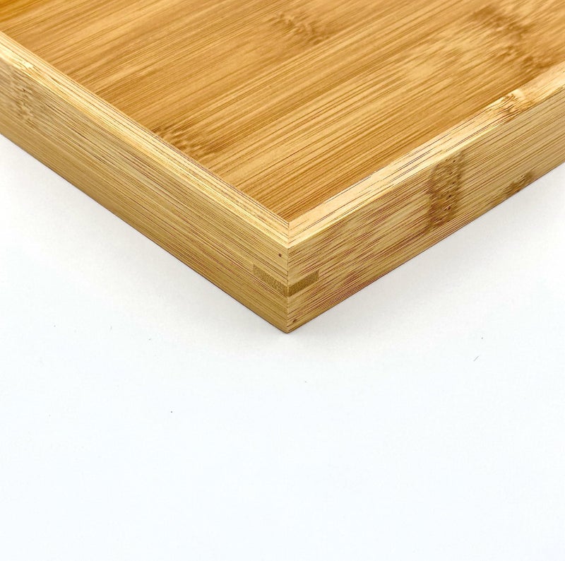 Bamboo Bam & Boo (1-Pack) Natural Bamboo Rectangle Serving & Vanity Tray - for Kitchen  Bathroom  Countertop  Coffee Table (9.8"" x 5.9"" x 1.2"") - Image 5