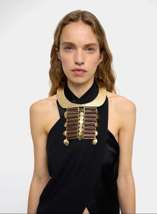 بارفوا عقد ماكسي مع قضبان أفقية