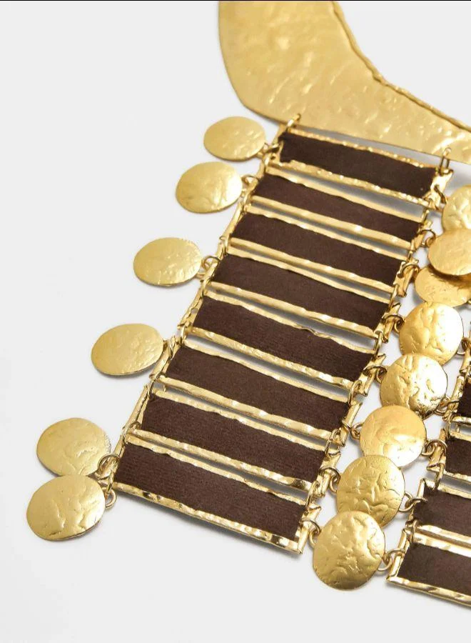 PARFOIS Brown Maxi necklace with horizontal bars for Women | Best Price UAE