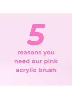 KIARA SKY Pink Crystal Acrylic Kolinsky Nail Brush (10)  - Image 2