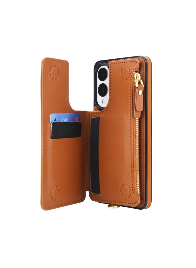 عام غطاء هاتف سامسونج جالكسي إس25 إيدج 5G - غطاء محفظة مع واقي شاشة زجاج مقوى وحزام معصم/كتف، حامل بطاقات مانع لـ RFID، موديل 2025 مقاس 6.66 بوصة للنساء. - Image 5