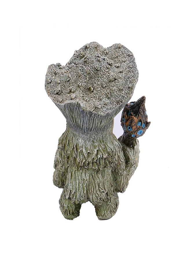 QIAOIDEA Forest Wizard Troll Figurine - 5.4" Resin Garden Gnome Statue with Staff, Tree Spirit Decor for Indoor Outdoor, Fantasy Shelf Decoration, Handmade Mythical Creature Sculpture for Home & Office - Image 4