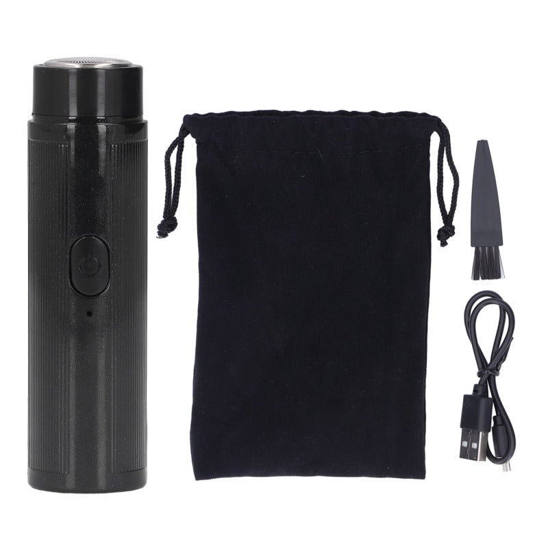 Mini Electric Shaver Portable Rechargeable Quiet Work Low Noise 3.7V 2W Easy Use for Travel Home MenBlack - Image 1