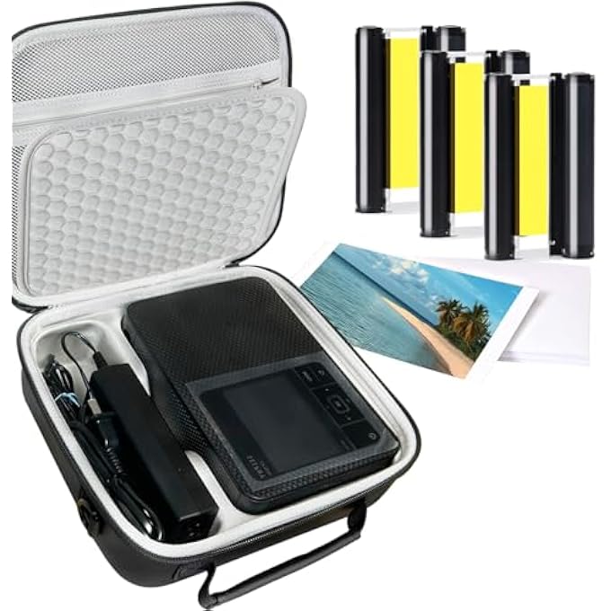 SELPHY CP1300 INK & PAPER SET & CARRYING CASE,VALUE PACK KP-108IN COLOR INK AND PAPER SET AND HARD CASE COMPATIBLE FOR SELPHY CP1300 CP1500 CP1200 WIRELESS COMPACT PHOTO PRINTER,SELPHY ACCESSORY - Image 2