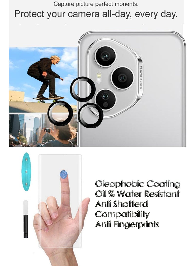 For Honor 400 Pro - UV Advanced Premium Tempered Glass Screen Protector Guard And Camera Lens Protector | Full Adhesive UV Curved Case Friendly HD Clarity With Installation Kit And Scratch-Resistant HD Clarity Ultra-Thin 9H Tempered Glass with Alloy Metal & Best Camera Protection - Image 2