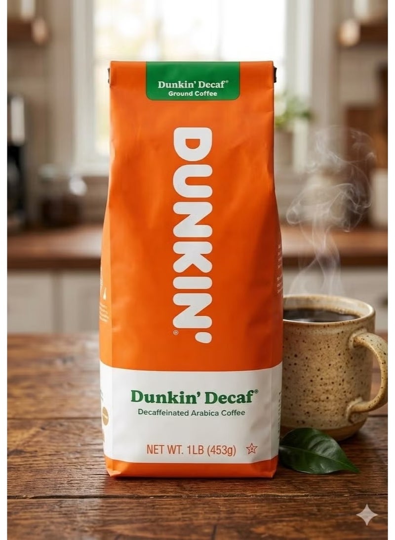 Dunkin' De Caf Ground Coffee 453g