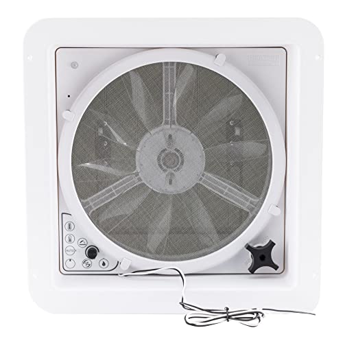 RecPro RV Roof Vent Fan Vento Deluxe 10 Speed with Rain Sensor | 12V | Remote Control | Garnish Ring Included (Smoke) - Image 5