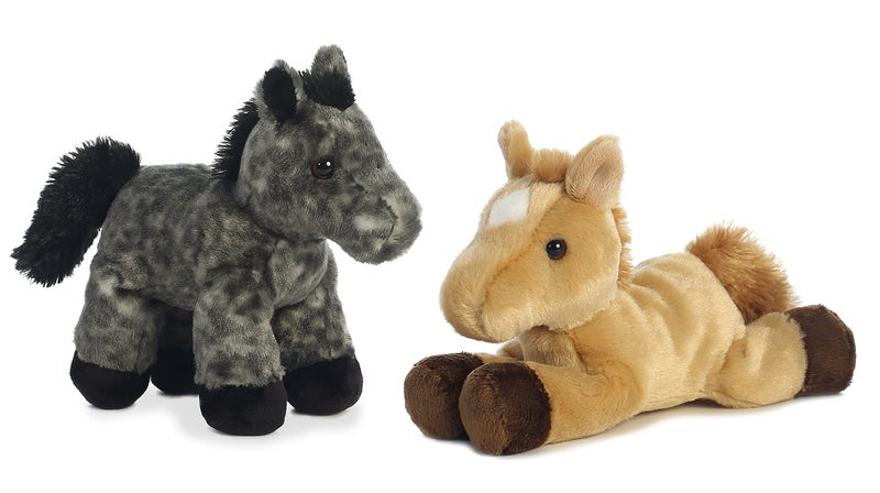 Aurora World Mini Flopsie Plush Horses  Prancer and Storm 8 Bundle - Image 1