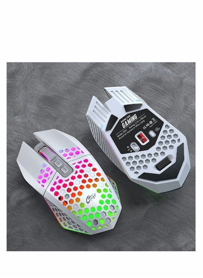 Generic Mouse, Wireless Gaming Mouse Lightweight Rechargeable USB Mouse with 8 keys Back-to-desktop Button 3 Adjustable DPI Levels 4 Modes  - Image 1