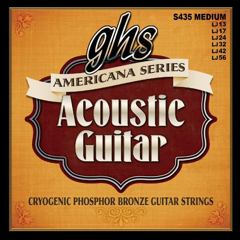 GHS Strings S435 Americana Series Phosphor Bronze Acoustic Guitar Strings, Medium (13-56) - Image 5