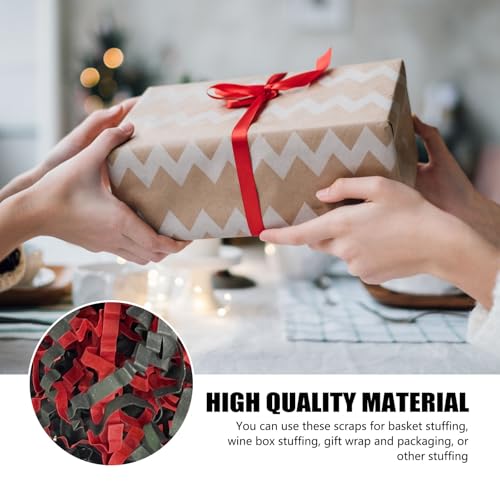 ZEBMOON 2 LB Black Red Crinkle Cut Paper Shred Filler Great for Gift Wrapping, Basket Filling, Birthday, Wedding, Halloween, Thanksgiving, Christmas Day, New Year Party Decorations Filling Supplies - Image 2