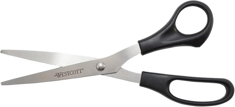 Westcott 8 Straight All Purpose Scissors Black 3Pack - Image 2