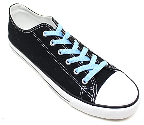 BCB Wear Flat Shoelaces 5/16" Wide Solid Colors Several Lengths For Sneakers and Shoes (Light Blue-36) - Image 4