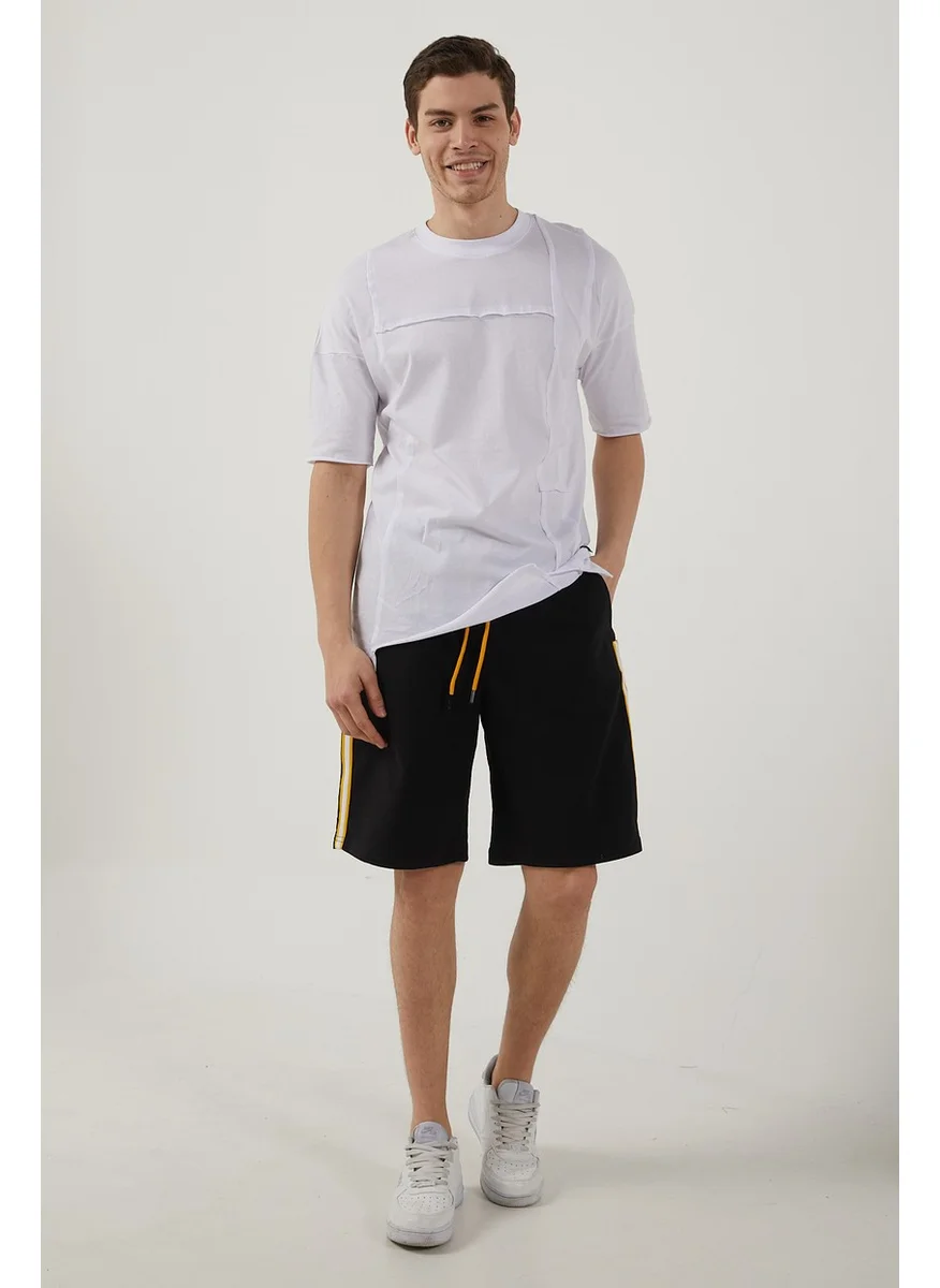 Twenty3 Men's Basic Shorts Capri with Side Piping Detail and Pockets