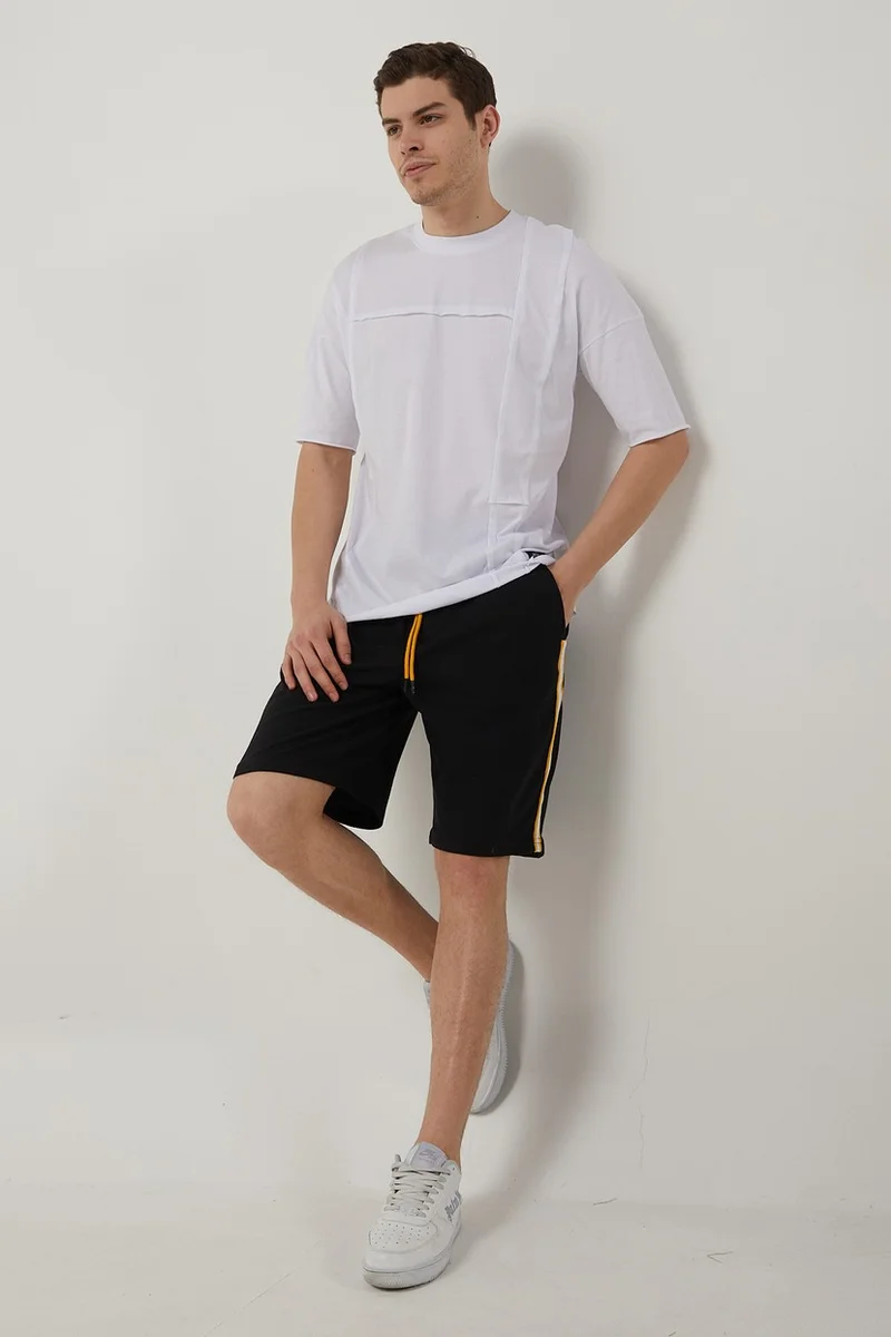 Twenty3 Men's Basic Shorts Capri with Side Piping Detail and Pockets