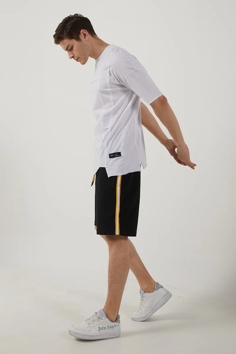 Twenty3 Men's Basic Shorts Capri with Side Piping Detail and Pockets