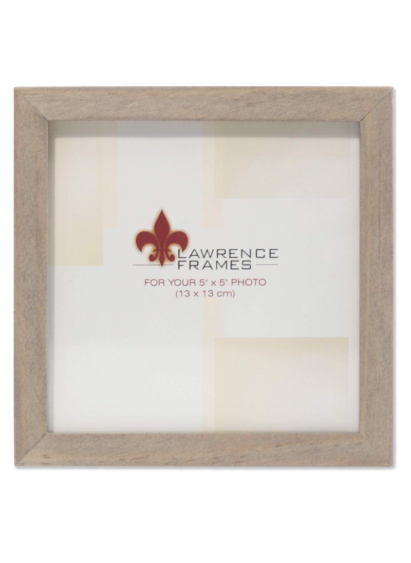 Lawrence Frames Lawrence Frames 5x5 gray Wood gallery collection Picture Frame 