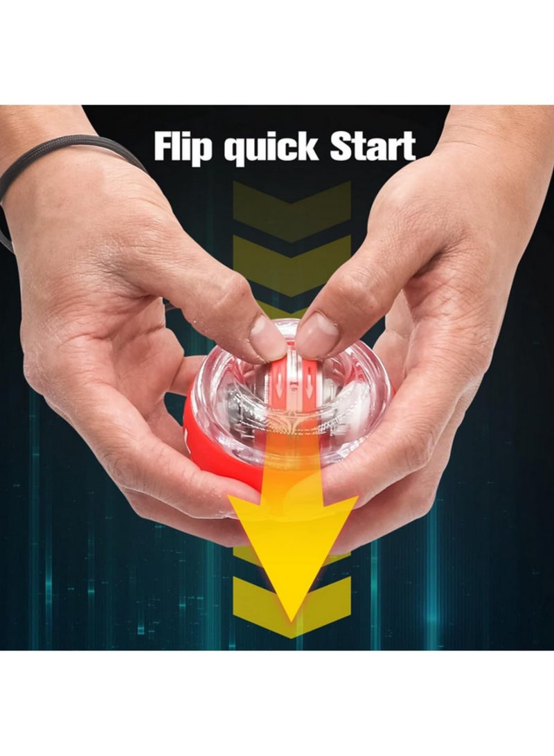 1pcs Powerball Wrist Trainer Ball Wrist Strengthener Gyro Self-Starting Forearm Trainer Gyro Ball for Strengthening Muscles with LED Lights - Image 5