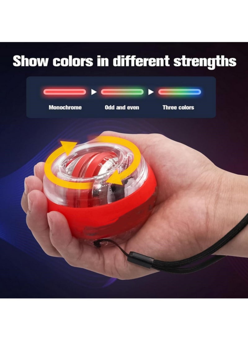1pcs Powerball Wrist Trainer Ball Wrist Strengthener Gyro Self-Starting Forearm Trainer Gyro Ball for Strengthening Muscles with LED Lights - Image 3