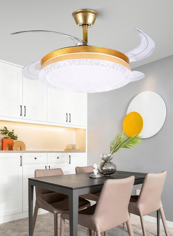 MODI 72W LED Ceiling Fan with Light, 3 Color Lighting & Remote Control – Modern Chandelier for Living Room & Bedroom - Image 4