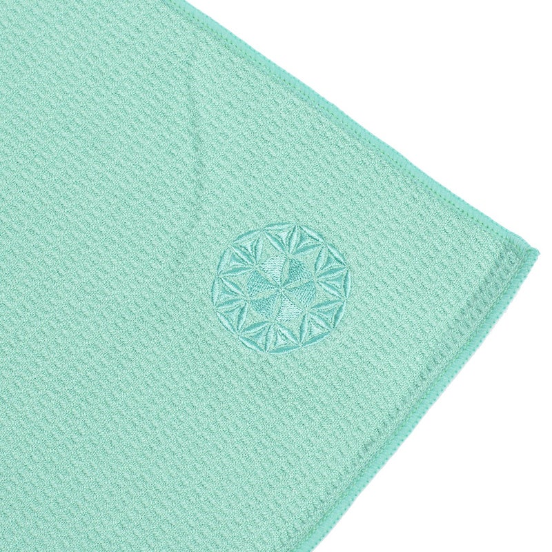 Shandali Stickyfiber Hot Yoga Towel - Silicone Backed Yoga Mat-Sized, Absorbent, Non-Slip, 24" x 72" Bikram, Gym, and Pilates (Jade-Green, Standard) - Image 3