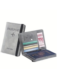 VIUAUAX 1pc RFID Passport Holder Thin Passport Wallet  Leather Surface Multi Functional Wallet Travel Passport Holder Anti-Theft Travel Passport Holder PU Document Bag Anti-Degaussing Rfid Passport Cover  - Image 2