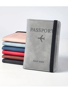 VIUAUAX 1pc RFID Passport Holder Thin Passport Wallet  Leather Surface Multi Functional Wallet Travel Passport Holder Anti-Theft Travel Passport Holder PU Document Bag Anti-Degaussing Rfid Passport Cover  - Image 3
