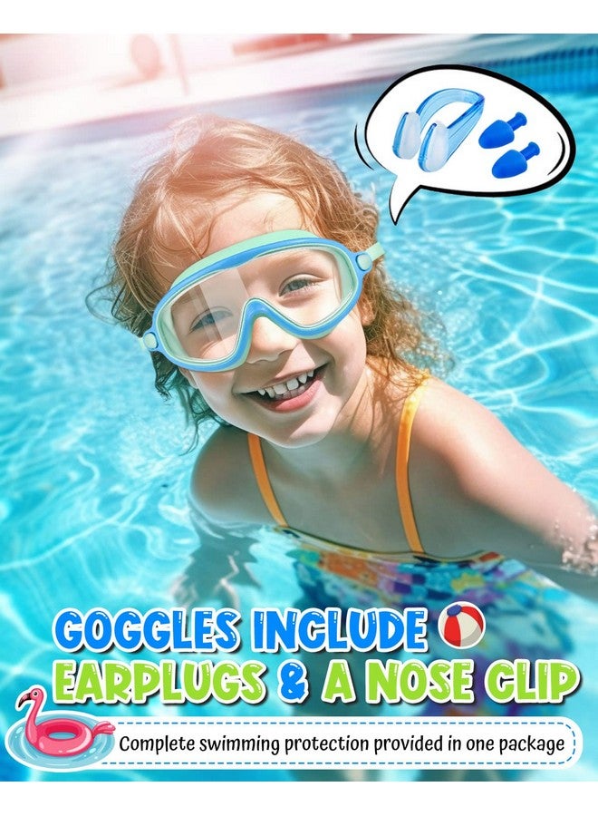 Rantizon Kids Swim Goggles 2 Pack Wide View Swimming Goggles For Child 3 15 Anti Fog&Uv No Leaking Goggles For Boys Girls - Image 3