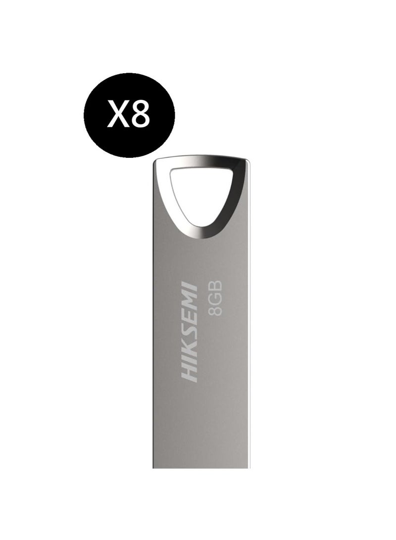 HIKSEMI Bundle Of 8 Metal 8GB USB Flash Drive, HS-USB-M200