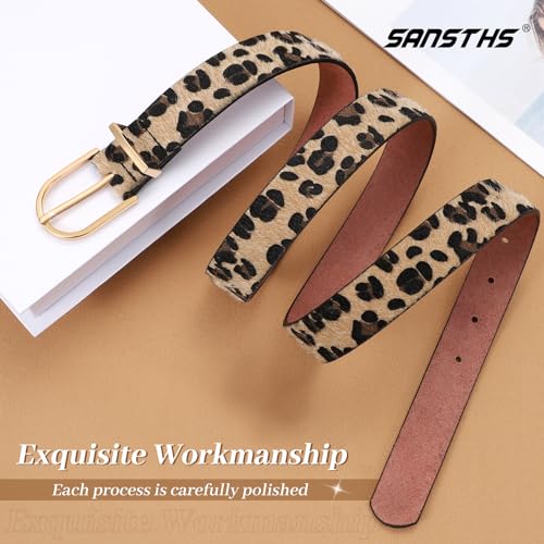 Sansths أحزمة نسائية أنيقة من سانست إتش إس جلد صناعي للجينز - Image 5