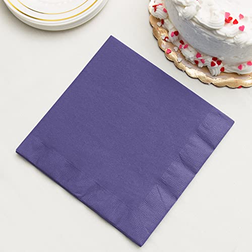 CREATIVE CONVERTING 250-Count Touch of Color 3-Ply Paper Dinner Napkins, Purple - Image 2