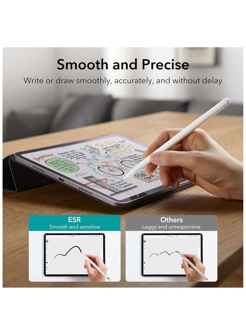 ESR Stylus Pen for iPad with High Tilt Sensitivity and Palm Rejection Technology – Smart Magnetic Touch Pen for Precise Writing and Drawing, Compatible with Apple iPad and Tablets – Stylus Pen, Touch Pen, iPad, Apple, Tablet, Drawing, Writing, Smart, Magnetic - Image 3