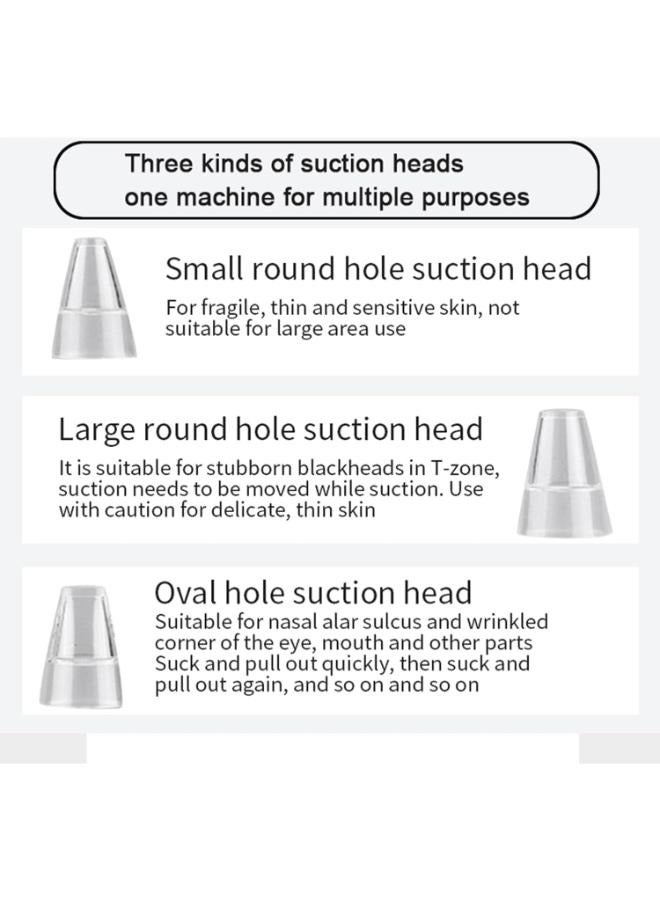 Blackhead Remover Vacuum, Pore Vacuum with 3 Replaceable Suction Probes and 1 Cartoon Hairband, Acne Comedone Blackhead Whitehead Extractor Tool, Facial Pore Cleaner - Image 5