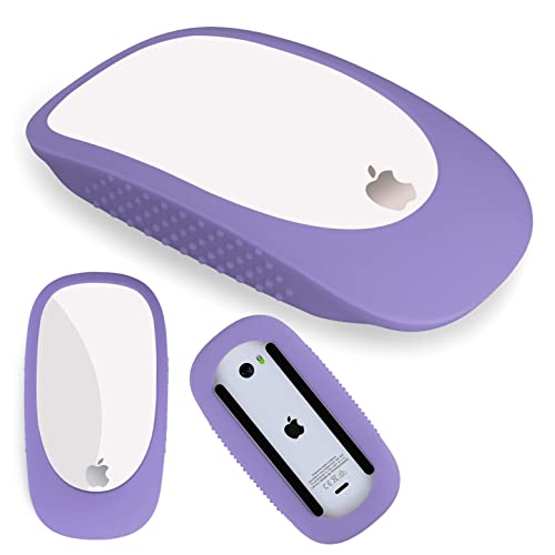 AKSHFETH Silicone Mouse Case Compatible with Apple Magic Mouse I&II - Anti-Drop Cover Case for AppleMouse 2(Lavender Grey) - Image 1