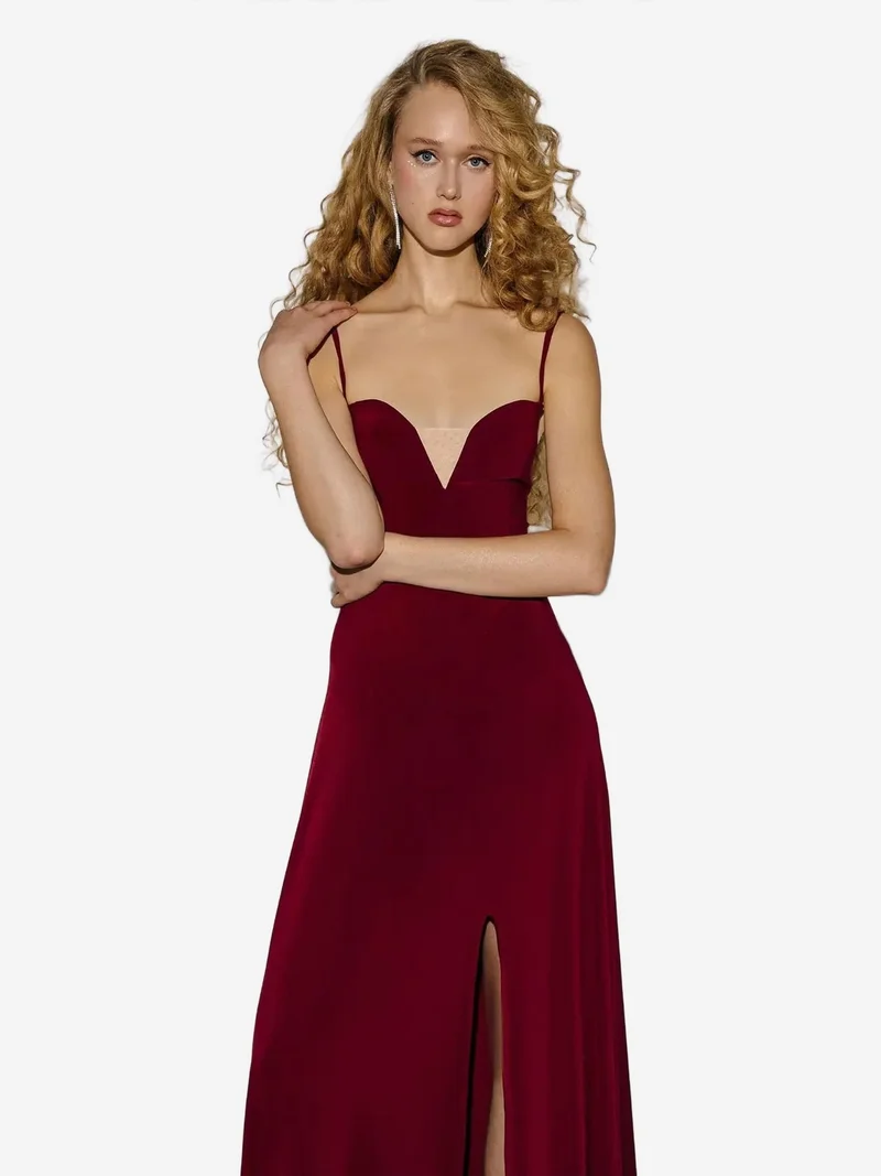 HICCUP V-Neck Maxi Dress with Slit