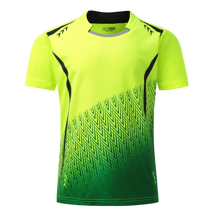 Breathable Badminton Tee Quick-Dry Kids Adults Fluorescent green (single coat, without pants) 