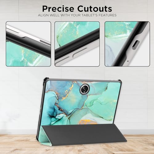 Robustrion Cover for OnePlus Pad Go Cover Case, Trifold Flip Case Cover for OnePlus Pad GO 11.35 inch [Support Auto Sleep Wake] - Marble Green - Image 4
