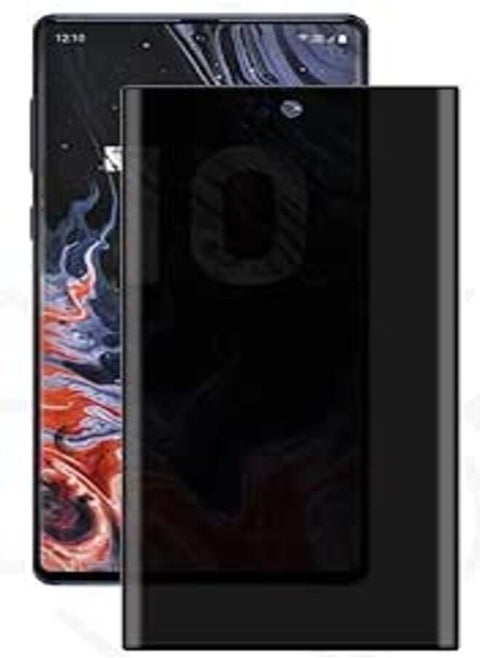 واقي شاشة زجاجي مقوى مضاد للضباب وخاصية الخصوصية لهاتف Galaxy Note 10 Plus [إصدار محدث] [بدون فقاعات] صلابة 9H مقاومة للخدش، مناسب لهاتف Samsung Galaxy Note 10 Plus/Note 10plus