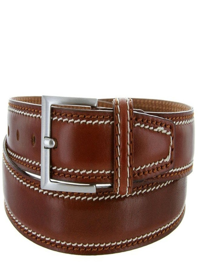 بيلتس.كوم 8118 حزام رسمي كاجوال من الجلد الطبيعي صنع في إيطاليا عرض 1-1/8 بوصة (30 مم) (لون بني فاتح، 34) - Image 1