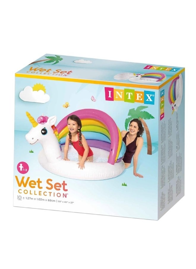 INTEX Intex - Unicorn Inflatable Kiddie Pool 127x102x69 cm - 57113  - Image 2