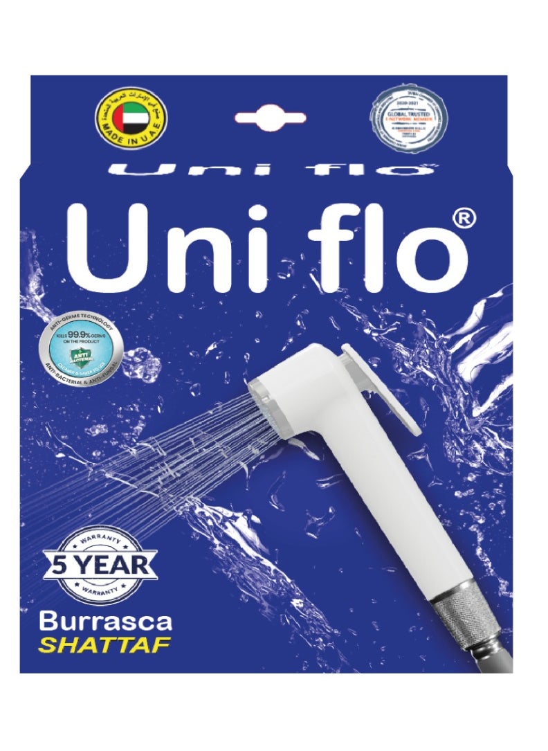 Uni flo Uni flo Shattaf Set - Black Handheld Shower Bidet Sprayer for Toilet with Hose and Wall Holder - Made in UAE  - Image 2