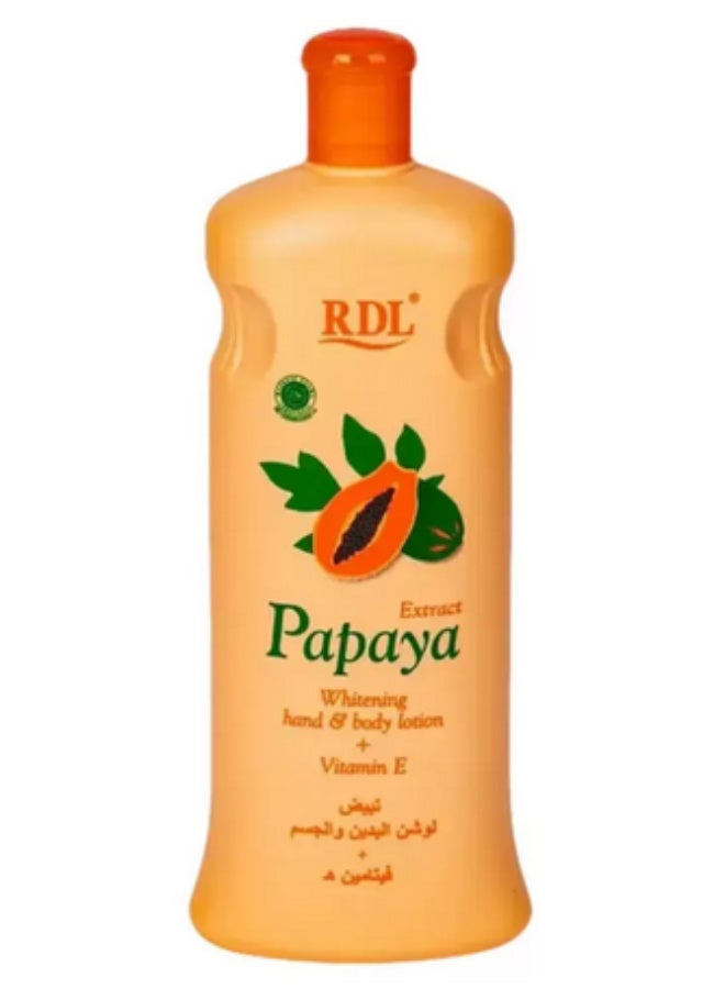 RDL Papaya Extract Whitening Hand And Body Lotion- 600ml
