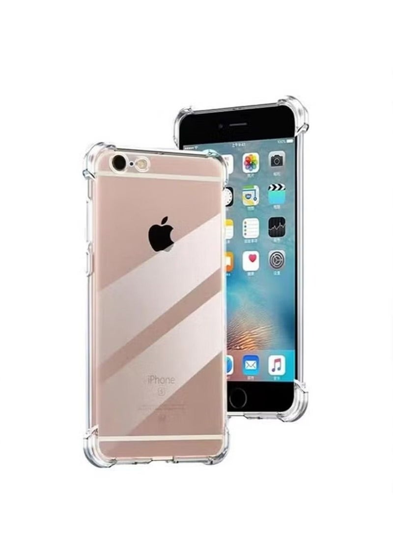 TEAM LUXURY حافظة آيفون 6 بلس / 6S بلس، واقية من الصدمات، شفافة، رقيقة، ناعمة، مصنوعة من السيليكون TPU لحماية الهاتف لآبل آيفون 6 بلس / 6S بلس - Image 1